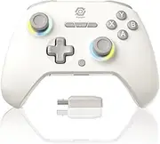 PeriphX Wireless PC Controller with 1000Hz Polling Rate, Switchable Hall and Tactile Triggers, Hall Joysticks, Turbo, Macro, RGB Lighting, 2.4G Bluetooth Wired, Compatible with Windows PC/ Switch