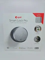 August Smart Lock Pro + Connect Wi-Fi Bridge, Silver - ASL-03, AC-R1 New In Box