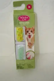 Whisker City Kitty Caps Cat Nail Caps 40 Green and Yellow size S
