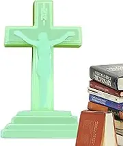 Crucifix Stand | Decorative Crosses Glow-in-The-Dark - Catholic Decor, Religious Table, Decorations for Home, Statue, Home Decor, Christian Buniq