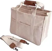 Tote Diaper Bag - Stroller Mom Bag Baby, Multifunctional Mother Baby Bag | Tote Leisure Mom Bag with Compartment, Multi Pocket Canvas Tote Bag, Diaper Bag Backpack Tote for Women Girls Mom Ladies
