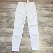 American Eagle Women's Next level Stretch Curvy Hi-Rise White Jegging 8 Regular