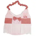 日本制 ANANO CAFE 小王子粉紅色嬰兒圍兜 口水巾 鬆緊帶
