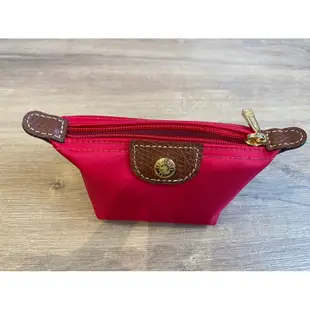 全新正品 LONGCHAMP 長把尼龍手提包 實用包款（正紅色）/迷你水餃拉鍊零錢包