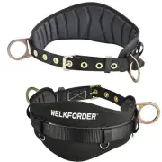 Tongue Buckle Body Belt With Hot-Pressing Waist Pad and 2 Side D-Rings Person...