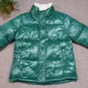 Ugg Koolaburra Green Puffer Coat with Faux Sherpa Lined Collar Size Medium