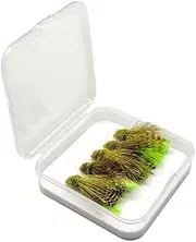 5Pcs Fly Fishing Lures with Fly Box Lifelike Portable Equipment with Hook