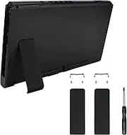 eXtremeRate 2 Set of Black Soft Touch Replacement Kickstand for Nintendo Switch Console, Back Bracket Holder Kick Stand for Nintendo Switch - Console NOT Included