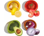 Fruit and Vegetable Anti-Oxidation Storage Box, Fruit Storage Containers for Fridge, Silicone Fruit Storage Box (Set of 4)