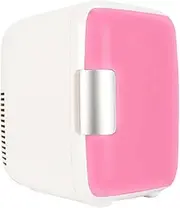[MegLob] 4L Compact Portable Fridge, Mini Hot And Cold Breast Milk Drug Insulin Freezer, Car Pocket Cosmetics And Beauty Refrigerator, Coffee Incubator,Pink