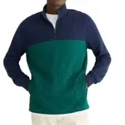 J. Crew Quilted 1/4 Zip Fisherman Pullover M