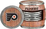 FOCO Philadelphia Flyers NHL 5 Pack Barrel Coasters