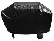 FreePost BQC034 62x140cm Deluxe flannel-backed 2-3 burner BBQ Cover; Black