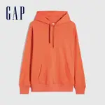 GAP 男裝 帽T 冰淇淋系列 碳素軟磨法式圈織系列-橙紅色(826068)