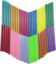 Glitter Hot Glue Sticks Baffo 60PCS 12 Colors Hot Melt Glue Gun Sticks Mini New