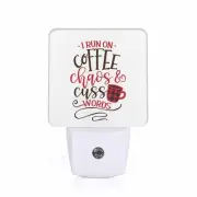 LED Night Light,Funny Saying With Coffee Cup Motivation LED Night Light Plug ...