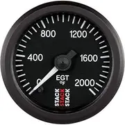 Stack ST3314 Black 52mm 0-2000°F Professional Stepper Motor Exhaust Gas Temperature Gauge