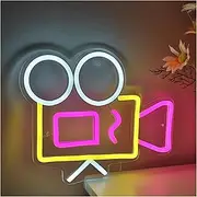 Sign Lamp Movie Projector Neon Sign USB Powered Dimmable Wall Neon Light for Shop Club Festival Party Wall Decoration 22cm×28cm