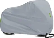 Bike Cover, ycle Cover, Bike Rain Cover Rain Protection Heavy Du for Mountain Bike, Road Bike with reflective stripe,Lock-holes Storage Bag 200 x 110 x 70cm Silver