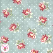 Moda SANCTUARY 44251 13 Blue Pink Floral White Polka Dots 3 SISTERS Quilt Fabric