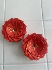 2 Japanese Origami Gift Red & Yellow Set Gift