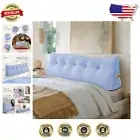 Queen Size Wedge Pillow for Headboard - Ergonomic Support for Reading & Relaxing