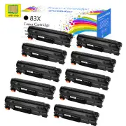 10PK High Yield CF283X 83X Toner Compatible With HP LaserJet M201dw M225dn M201n