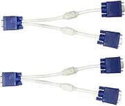 OSALADI 2 Pack Vga Splitter Cable 0.3m Dual Monitor Cable for/tv Vga to 2 Monitors Extension Wire Adapter for/tv