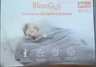 BlanQuil Quilted Weighted Blanket W/Removable Cover (Grey 20lb)