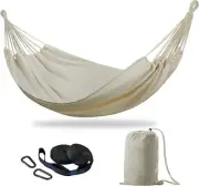 Brazilian Double Hammock with Tree Straps,Extra Large Natrual White