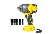 Cordless Impact Wrench Brushless High Torque Hog Ring Compatible Dewalt 18V Battery with 6 Sockets 14mm/17mm/18mm/19mm/21mm/22mm- Skin Only