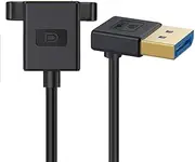 xiwai Down Angled DisplayPort 1.4 Ultrafine DP Male to Female Extension Cable 8K 60hz 4K 144hz for Graphics Card Desktop Laptop Monitor 30cm