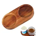 Salt And Pepper Mill Tray, Salt And Pepper Wood Tray, Salt & Pepper Grinder Tray