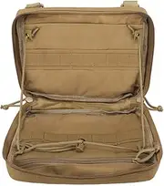Tactical Admin Molle Pouch, Medical EDC EMT Utility Bag Shell Design Attachment Pouches 1000D Nylon Hiking Belt Bags Waterproof