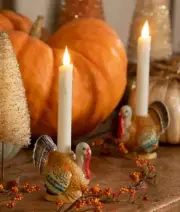 Bethany Lowe Fall Thanksgiving Vintage Turkey Candle Holders-SET OF 3! New 2025