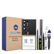 Samsung Galaxy S24 Ultra Compatible Battery & Back Cover Lens Installed Replacement DIY Repair Tools Kit