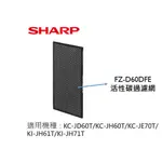 SHARP 夏普 活性碳過濾網  FZ-D60DFE 適用：KC-JD60/70T-W