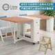 E-home 悠享系1抽1門一桌四椅折合蝴蝶長方餐桌椅組-幅150cm(GU014A+GU017A)