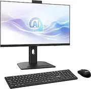 MSI Modern AM273QP AI AIO Desktop: 27" QHD, Intel Core 7-155H, 16GB Memory, 1TB M.2 NVMe SSD, WiFi 6E, BT 5.3, Black, Windows 11 Home: 1UM-067US