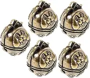 COSMEVIVI Charming Brass Bells for Pet Collars 5pcs Retro Hanging Bells for Dogs Cats