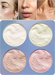 Boobeen Highlighter Makeup Palette - Powder Shimmer Facial Illuminator Bronzer - Waterproof Long Lasting