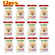 12 pcs. Jerhigh Strawberry Stick Dog Puppy Collagen Nourish Vitamin Treats Hair
