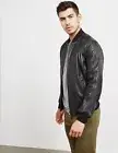 HUGO BOSS Josiah Leather Bomber Jacket Black for Men - Size 36