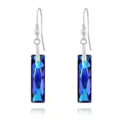 Silver Earrings Blue Stone