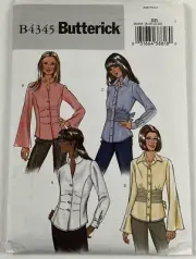 Butterick 4345 Misses' Shirts 4 Styles Sizes 8 10 12 14 Sewing Pattern UC FF OOP