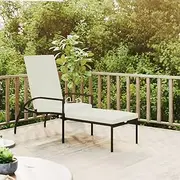 Sun Lounger, Outdoor Sun Lounge Patio Chaise Lounge Reclining Chair Recliner Chair Sun Lounger with Footrest PE Rattan Brown