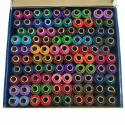 100 Pcs Set Assorted Color Polyester Thread Spool Spun Sewing Supplies
