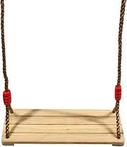 ValueHall Tree Swing Wooden Swing Wooden Hanging Swing Seat Wooden Swing Chair with Adjustable Polyester Rope for Children, Adults, Playground, Park, Garden, Yard V7110A