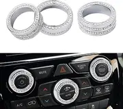 LECART for Jeep Cherokee Accessories 2014-2021 Bling Grand Cherokee Accessories Crystal AC Knob Covers Auto Interior Decorations