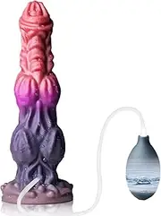 9.4" Monster Dildo Squirting Fantasy Dildo with 2 Big Knots, Huge Dildo Thick Anal Dildo with Strong Suction Cup, Horse Dildo Dragon Animal Dog Dildo Knot Ejaculating Dildo, Adult Toys for Women Men